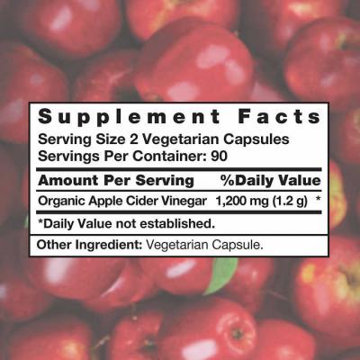 Viên uống giấm táo Apple Cider Vinegar 180 viên của Mỹ